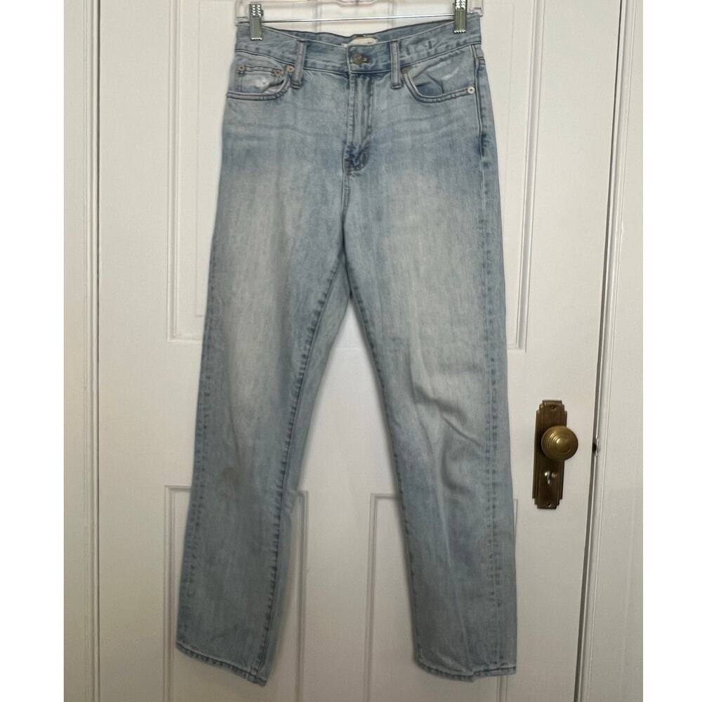 Madewell The Perfect Vintage Jean Light Wash Denim Straight Leg Women's 25 FLAW